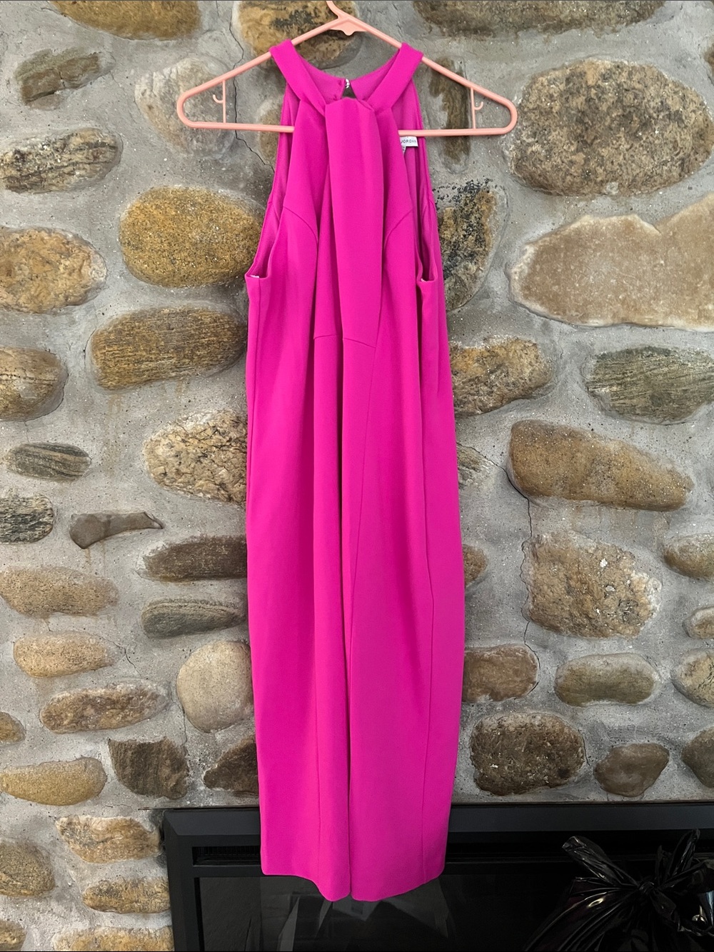 julia jordan Halter Midi Dress in Hot Pink